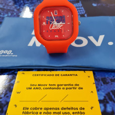 Relógio Moov Paraná clube Brasil vermelho 